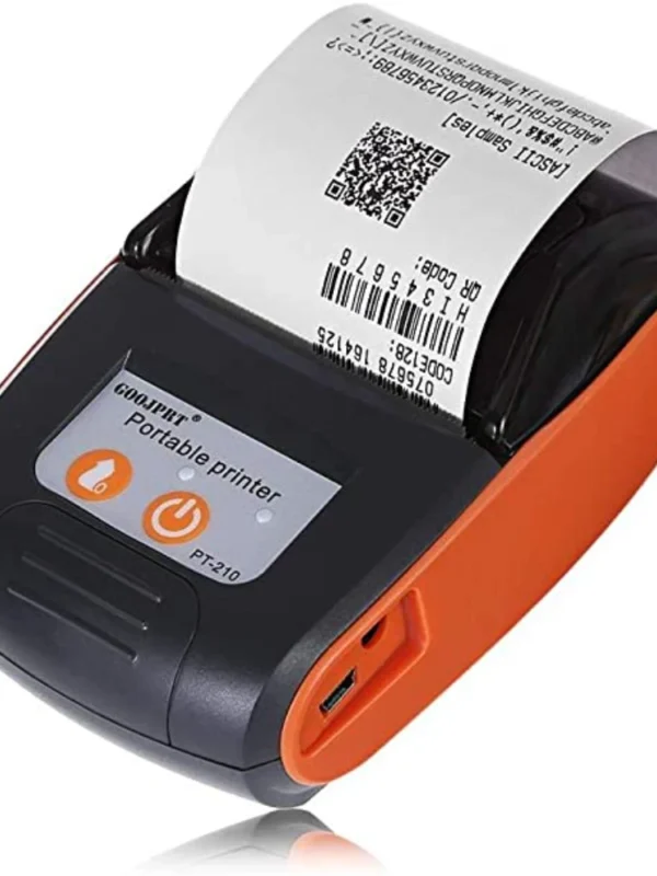 GOOJPRT PT-210 Portable Bluetooth Thermal Printer Mini Receipt Printer 58MM Wireless Printing for Windows Android iOS