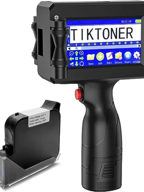 Handheld Inkjet Printer DK-1275 Pro offers fast, portable batch coding and expiry date printing on cartons, bottles, plastic, and packaging.