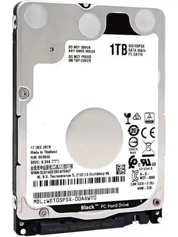WD Black 1TB 7200 RPM Laptop Hard Drive Price in Pakistan