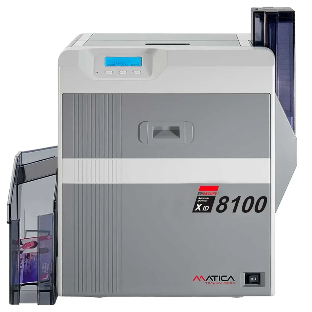 full_mt_xid8100_front_300dpi.webp Matica EDIsecure XID8100 Dual-Sided Retransfer ID Card Printer - Image 1