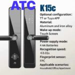ATC K15C Smart Door Lock – Fingerprint, Touchscreen & App Control