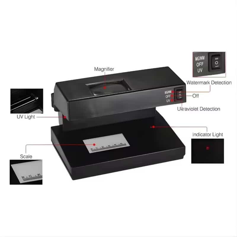 ATC-Counterfeit Money Detector with UV Light Currency Checker Price in Pakistan
